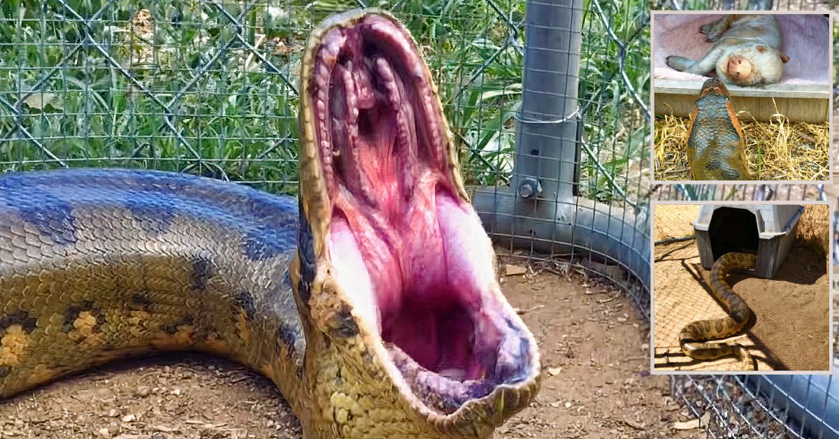 "Giant Anaconda" was found swallowing a Pig whole