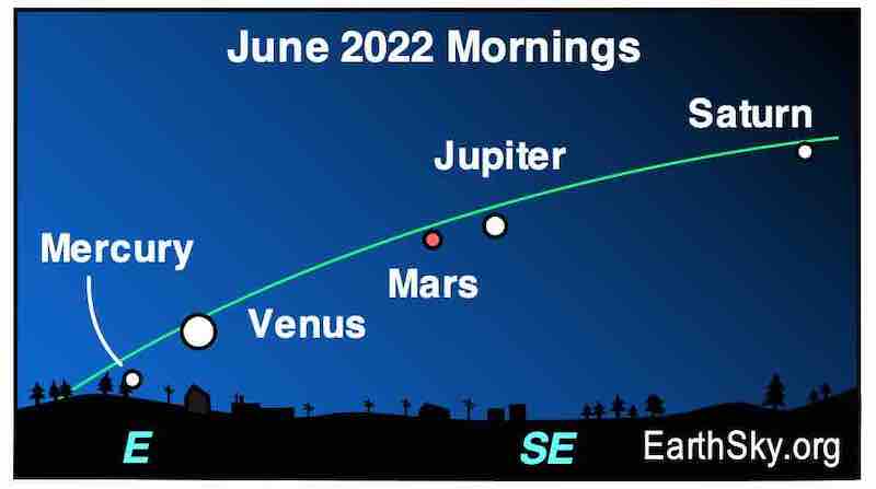 Planetary lineup: See all 5 bright planets on June 2022 mornings