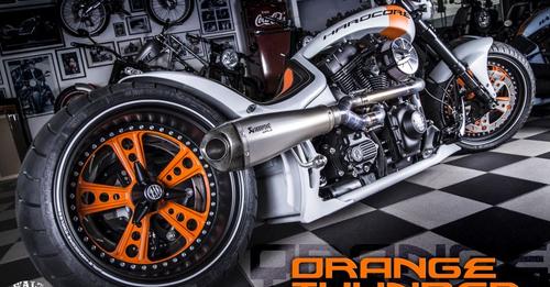 ► Dragstyle Custombike “Orange Thunder” by Walz Hardcore Cycles