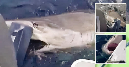 “Shark” Coral Bay shark attacks engine during boating mates’ fishing trip