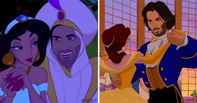 Artist Imagines Keanu Reeves As Disney Princes And Even Makes It 10x Better