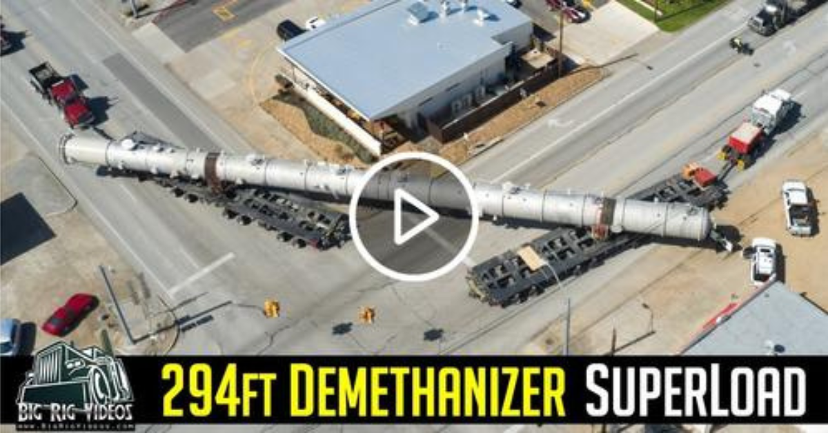 Demethanizer Tower Superload – Lone Star Transportation