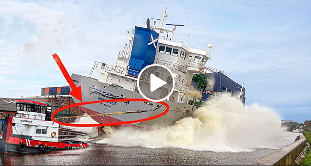 Rope Snaps During The Launch Of The SCOT EXPLORER – Ship Launch Failure. Difficult Situations To Avoid When Launching The Boat